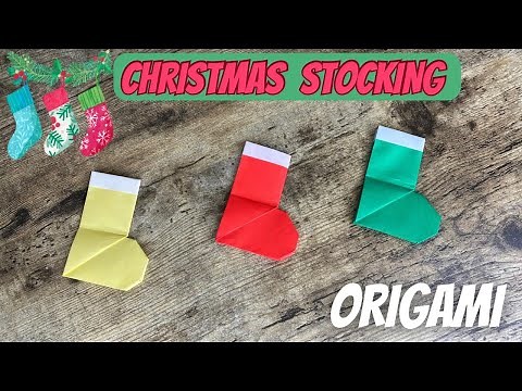 EASY CHRISTMAS STOCKING ORIGAMI STEP BY STEP CHRISTMAS CRAFT | DIY CHRISTMAS SOCKS DECORATION