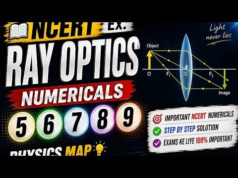Ray Optics NCERT Numericals 5-9 | Class 12 Physics | Step by Step Solution