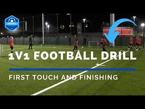1v1 Football Drill / First Touch and finishing