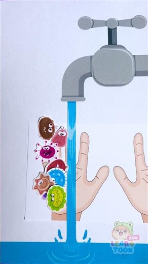 💧 How Does Water Remove Germs? Let’s Learn Together! 😲 #Learning #Kids #Shorts