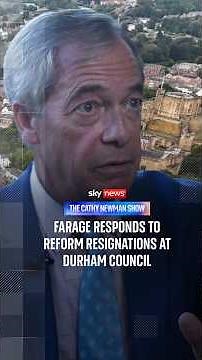 Farage responds to Reform resignations at Durham council