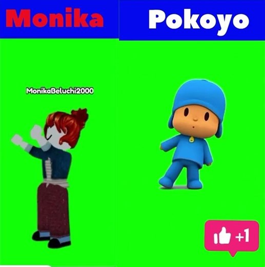 “Pocoyo meets Monika” #roblox #pokoyo #rek