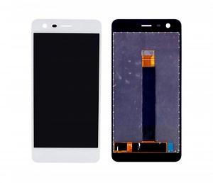 LCD with Touch Screen for Nokia 2 - White (display glass combo folder)