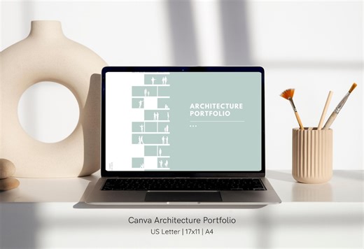 Architecture Portfolio Template | Canva Layout (digital Download) - Etsy