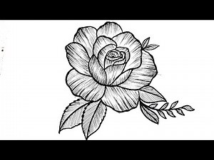 How to Draw a Rose Step by Step | Easy Rose Drawing