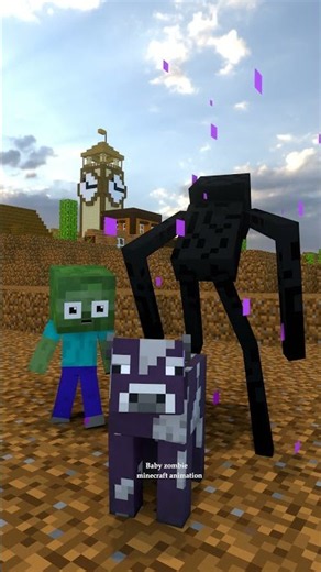 Minecraft But Everything is weird enderman say meowwww 😮🤣 #minecraftanimation