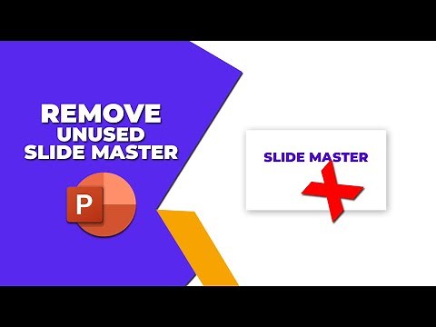 How to remove unused slide master in PowerPoint