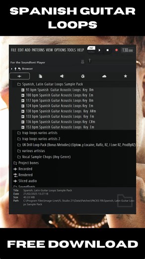 ROYALTY FREE Trap Loop Kit/Sample Pack | (Spanish Guitar Melodies) Link in bio! #musicproducer #loopkits #samplepack #sampled #samplepacks #90music #hiphop #hiphopmusic