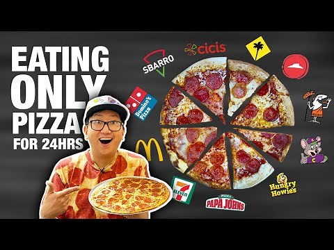 Only EATING Pepperoni Pizza 🍕 for 24 HOURS // TOP 10 CHAINS RATED