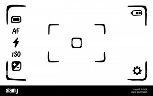 Camera viewfinder application interface on smartphone, screen. Photo shooting mode. Doodle style sketch. Vector illustration Stock Vector Image & Art - Alamy