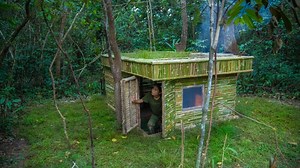 Girl Living Off Grid, Building a Complete DUGOUT Shelter in the Wild from Start to Finish | Jungle Survival