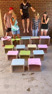 6M views · 19K reactions | DO NOT jump in the wrong box!  Jules and her friends play a #fun #game of lego box roulette! Try this at your next #family #reunion! Thanks for watching :) | Jules and Katie | Facebook