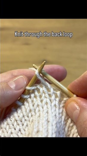 #Knitting and purling through the back loop (tbl)