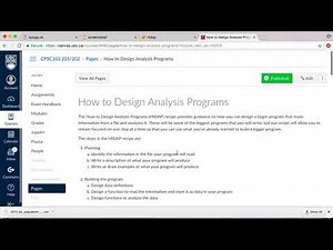 Module 7: How to Design Analysis Programs: Part 1