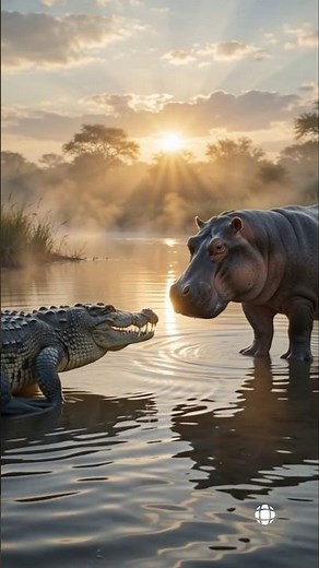 Crocodile vs Hippo | Bite Force 👑