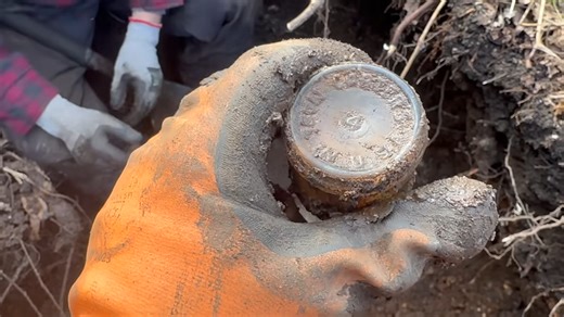 Hidden for 125 years - antique treasure found inside a pot while bottle digging!