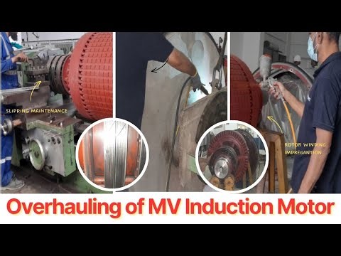 How to overhaul MV Wound Rotor Induction Motor | Slip rings rectification | Motor Service & Testing