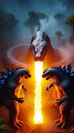 Godzilla vs Godzilla in Jungle Battle | Epic Monster Fight | Shorts #godzillavs #godzillabattleline