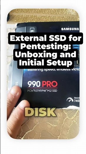 External SSD for Pentesting: Unboxing and Initial Setup Part 1 #cybersecurity #ssd