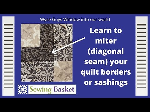 Mitered Corners Quilt Border Demo - Learn to miter the corners of your sashing and quilt borders