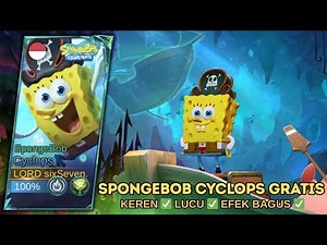 REVIEW SKIN CYCLOPS SPONGEBOB GRATIS! Spongebob Cyclops - Mobile Legends