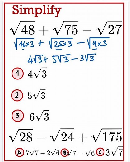 How to simplify Surds