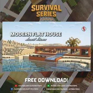 Minecraft Modern Flat House - Desert Biome by JSTCreations #survivalminecraft #minecraft