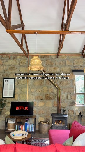 4.3K views · 1.1K reactions |  and it has a private cave, waterfall & hiking trails @bungalowbellevie_clarens R2000 per night for two people ⛰️✨懶 #travelsouthafrica #placestostay #weekendgetaway #budgetfriendly #southafrica #romanticgetaway #clarens #freestate #hikingsouthafrica #watefall #cave | Life_of_Betts | Facebook