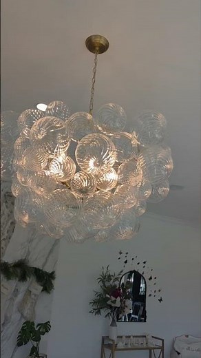 installing a ceiling light box and chandelier #diy #light #home #homedecor #fyp #subscribe #glass