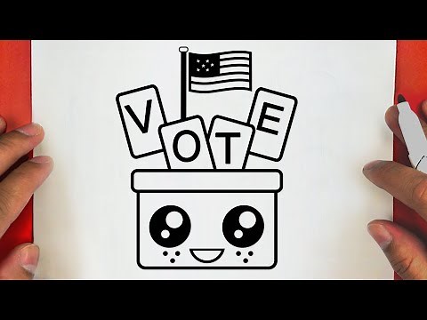 CÓMO DIBUJAR UNA LINDA CAJA DE VOTACIÓN, PASO A PASO