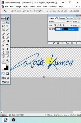 how to make Digital signature in photoshop 7.0