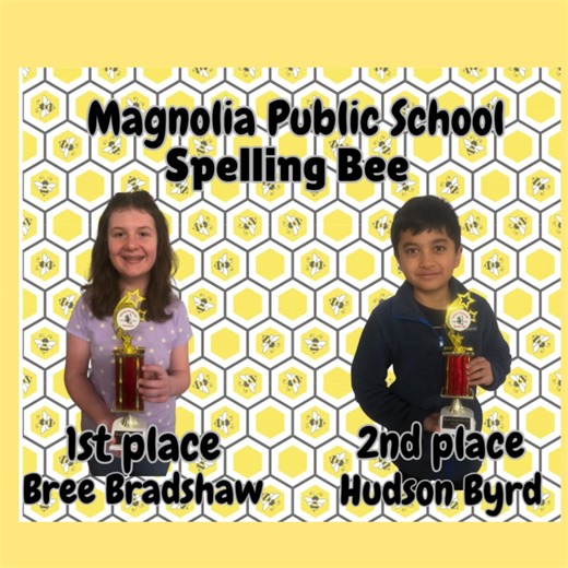 Congratulations to our Central Elementary School and Magnolia Middle School Spelling Bee Winners! 🐾 🐝 Bree Bradshaw and Hudson Byrd will represent Magnolia School District in the Columbia County Spelling Bee tomorrow, February 6, 2025, at Columbia Christian School Chapel. #winforkids #itsagreatdaytobeapanther #allbelong #alllearn #allsucceed | Magnolia School District