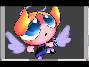 [speedpaint-Bubbles and Boomer] Angel and Demon