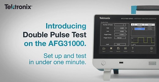Now you can set up a Double Pulse Test in less than a minute using the touchscreen interface on the Tektronix AFG31000 arbitrary function generator. What else could you do in a minute? Learn more about the AFG31000 https://www.tek.com/arbitrary-function-generator #DoublePulseTest #PowerElectronics | Tektronix