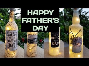 Bottle with light/Light in bottle/Bottle Lamp/Decoupage Bottle/Decoupage/Bottle Craft/Diwali Bottle