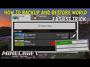 How to Make Minecraft Worlds Backup | Application/External