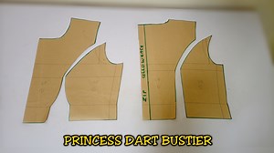 Easiest way to draft a PRINCESS DART BUSTIER pattern for beginners | Stitch-a-dress
