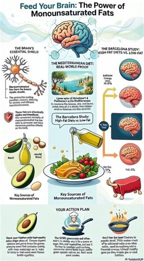 Monounsaturated Fats: Your Brain’s BestFriend #medical #health #animation #healthanimation #brain