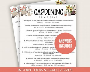 Gardening Trivia Game Printable | Gardening Trivia | Gardening Trivia Game | Garden Trivia | Plant Trivia | Summer Trivia | Gardening Quiz - Etsy Australia