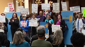 Hoosiers rally at Statehouse against proposed Medicaid cuts