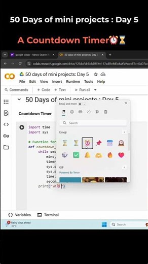 Day 5 | Countdown Timer in Python ⏳ | 50 Days of Mini Projects 🚀