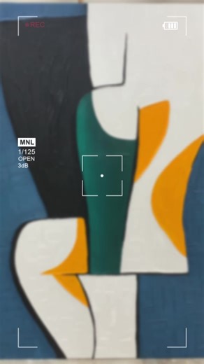 Bold Geometric Figure Abstract This striking piece reimagines the human form with sharp geometric shapes—deep navy, black, and pops of emerald   orange layered over textured white. The bold color contrast and thick paint texture make it a high-energy statement piece, perfect for modern, artistic spaces. Swipe to zoom in on the sharp edges ✨ Drop a 🟠 if that orange accent is your favorite part. Who’s craving this bold, eye-catching vibe for their wall? #homedecor #art #asmr #homedecorideas #text