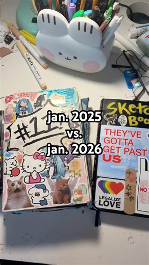 i see a difference, idk if anyone else does lol | #sketchbooktour #art #chunkysketchbook #drawing