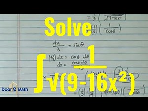 INDEFINITE INTEGRAL EXAMPLE | Solve ∫1/√(9-16x²) | Calculus