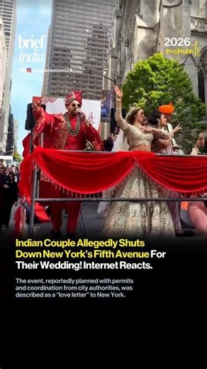 Indian Wedding Baraat Turns New York’s Fifth Avenue Into a Dance Floor.
