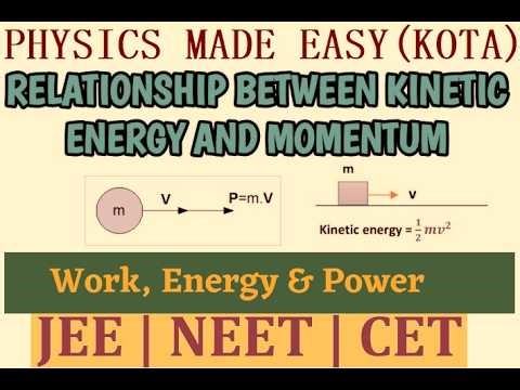 Relation b/w kinetic energy and linear momentum; work energy theorem derivation; kinetic energy-21;