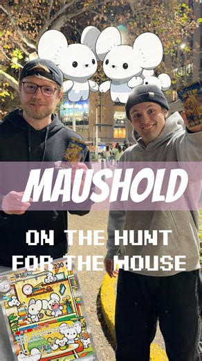 Maus Hunt in downtown Sydney #maushold #packbattle #pokemon #pokemoncards #pokemonchannel