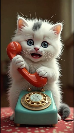 🇺🇸Kitten Calling Mama on the Phone & Mama MamaMama cat #catsong #mamamama