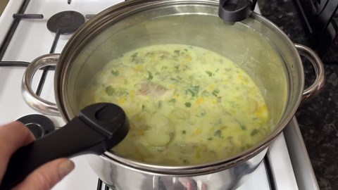 Creamy fish stew with smoked haddock
