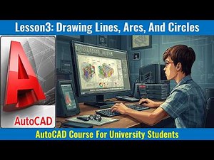 Lesson 3: Line, Arc, and Circle || AutoCAD for Beginners | AutoCAD for University Students